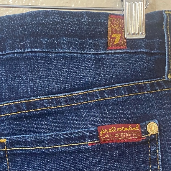 7 For All Mankind The Ankle Skinny Dark Wash‎ Jeans - Picture 10 of 11